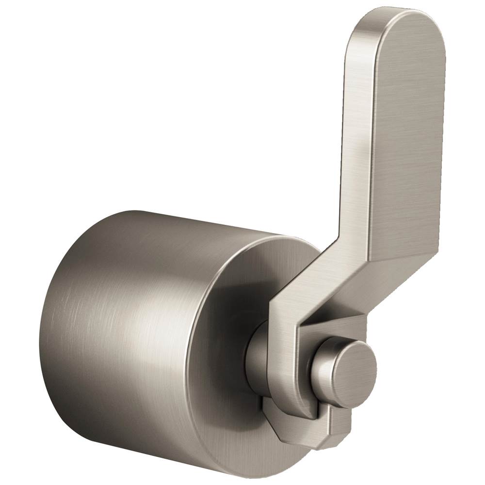 Brizo - Litze Single-Handle Floor Mount Tub Filler Industrial Lever Handle Kit - Luxe Nickel