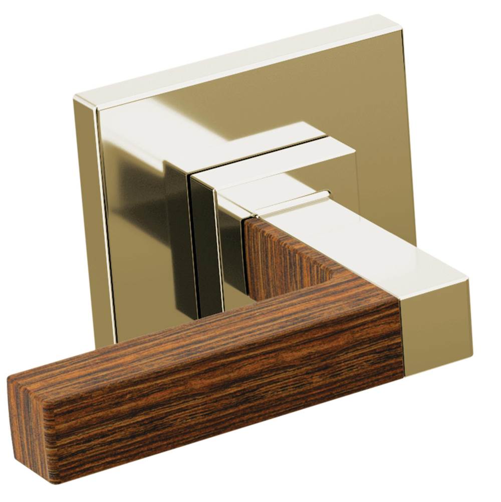 Brizo - Frank Lloyd Wright Two-Handle Wall Mount Tub Filler Lever Handle Kit - Polished Nickel Wood