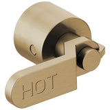 Brizo - Litze Two-Handle Wall Mount Tub Filler Industrial Lever Handle Kit - Luxe Gold