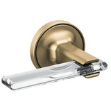 Brizo - AllariaE Two-Handle Wall Mount Tub Filler Lever Handle Kit - Luxe Gold  With  Clear Acrylic