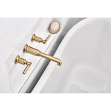 Invari Two-Handle Wall Mount Tub Filler Lever Handle Kit