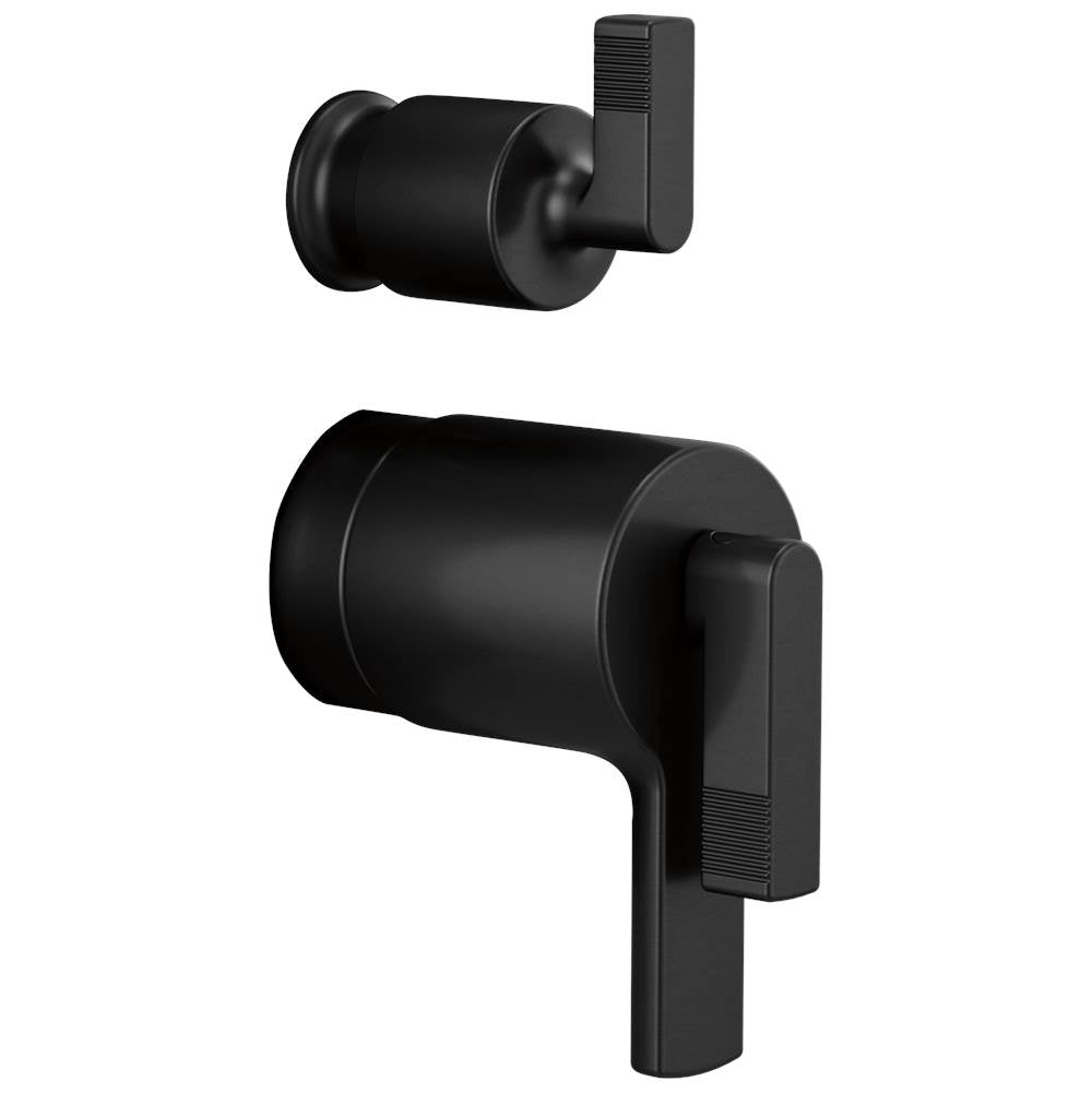 Brizo - Kintsu TempAssure Thermostatic Integrated Diverter Trim Lever Handles - Matte Black