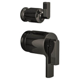 Brizo - Kintsu TempAssure Thermostatic Valve with Integrated Diverter Trim Lever Handle Kit - Brilliance Black Onyx