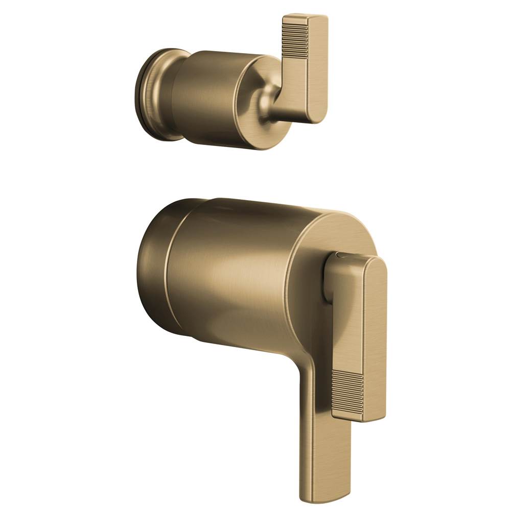 Brizo - Kintsu TempAssure Thermostatic Valve with Integrated Diverter Trim Lever Handle Kit - Luxe Gold