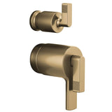Brizo - Kintsu TempAssure Thermostatic Valve with Integrated Diverter Trim Lever Handle Kit - Luxe Gold