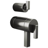 Brizo - Frank Lloyd Wright TempAssure Thermostatic Valve with Integrated Diverter Trim Lever Handle Kit - Luxe Steel