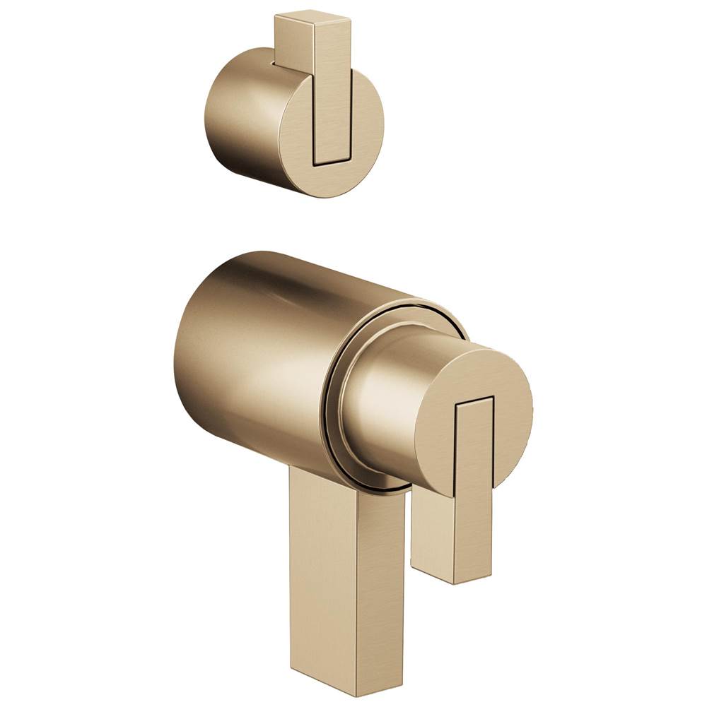 Brizo - Litze TempAssure Thermostatic Valve With Integrated Diverter Lever Handle Kit - Luxe Gold
