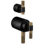 Brizo - Litze Tempassure Thermostatic Valve With Diverter Trim Handle Kit - T-Lever - Matte Black With Luxe Gold