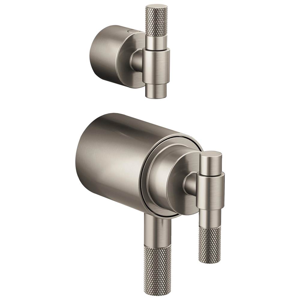 Brizo - Litze TempAssure Thermostatic Valve With Integrated Diverter T-Lever Handle Kit - Luxe Nickel