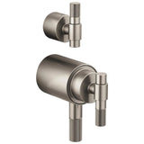 Brizo - Litze TempAssure Thermostatic Valve With Integrated Diverter T-Lever Handle Kit - Luxe Nickel