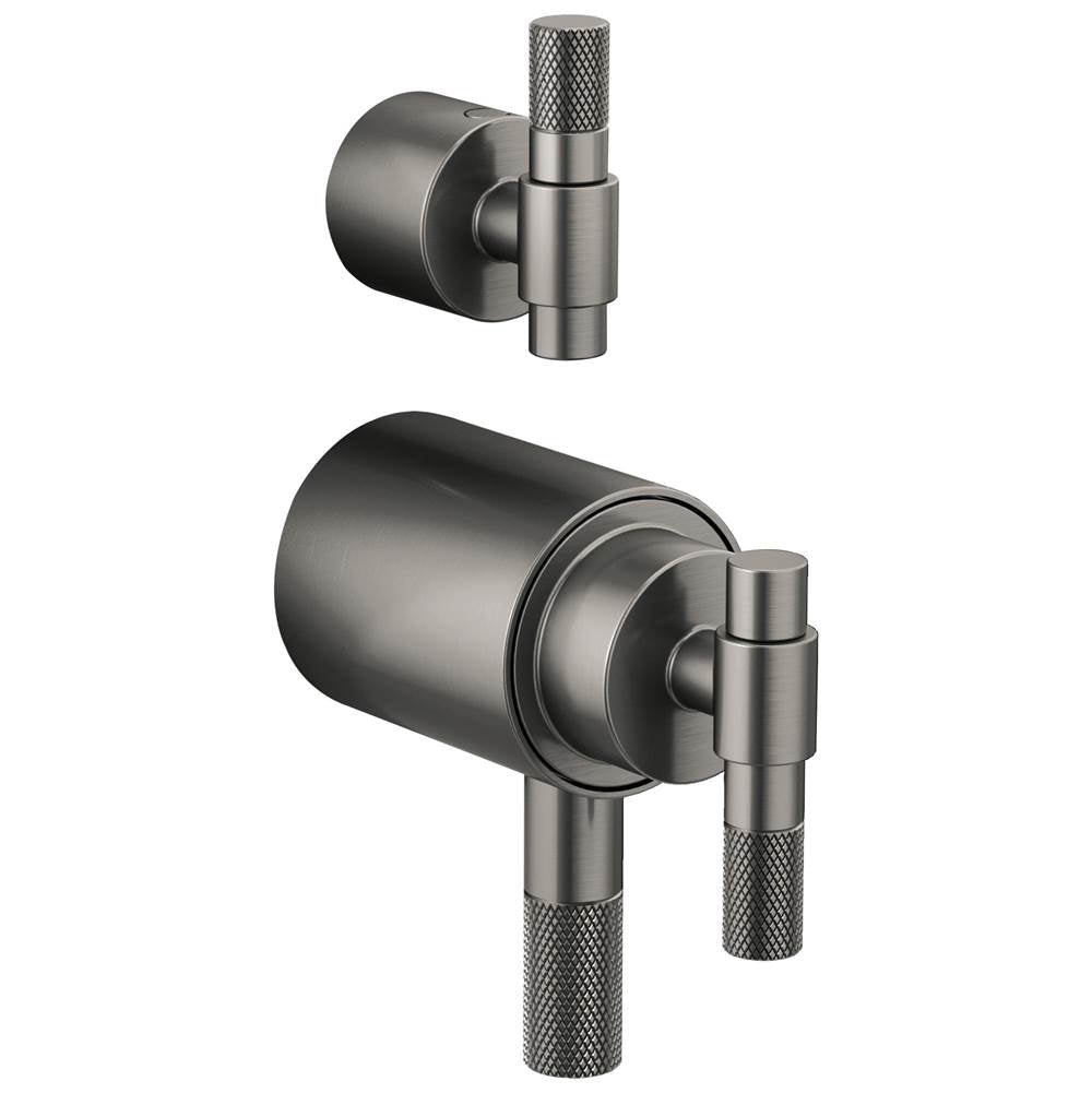 Brizo - Litze TempAssure Thermostatic Valve With Integrated Diverter T-Lever Handle Kit - Luxe Steel