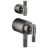 Brizo - Litze TempAssure Thermostatic Valve With Integrated Diverter T-Lever Handle Kit - Luxe Steel