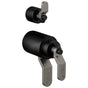 Brizo - Litze Tempassure Thermostatic Valve With Diverter Trim Handle Kit - Industrial Lever - Matte Black With Luxe Steel