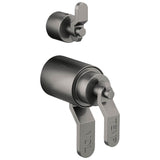 Brizo - Litze TempAssure Thermostatic Valve With Integrated Diverter Industrial Lever Handle Kit - Luxe Steel