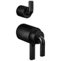 Brizo - Litze Tempassure Thermostatic Valve With Diverter Trim Handle Kit - Notch Lever - Matte Black