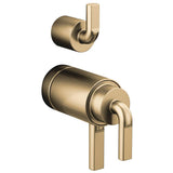 Brizo - Litze TempAssure Thermostatic Valve with Integrated Diverter Notch Lever Handle Kit - Luxe Gold