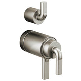 Brizo - Litze TempAssure Thermostatic Valve with Integrated Diverter Notch Lever Handle Kit - Luxe Nickel