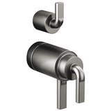 Brizo - Litze TempAssure Thermostatic Valve with Integrated Diverter Notch Lever Handle Kit - Luxe Steel