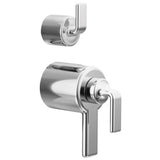 Brizo - AllariaE TempAssure Thermostatic Valve Trim with Integrated Diverter Trim Twist Lever Handle Kit - Chrome