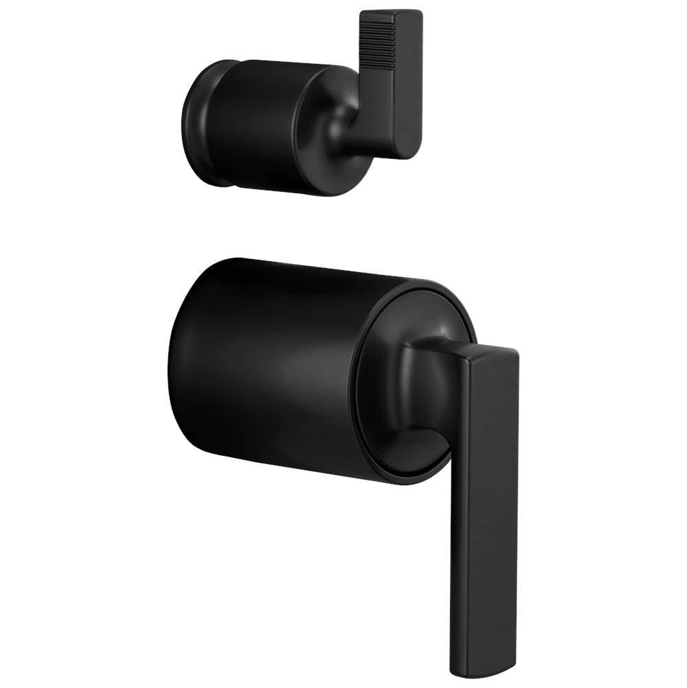 Brizo - Kintsu Pressure Balance Integrated Diverter Trim Lever Handles - Matte Black