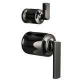 Brizo - Kintsu Pressure Balance Valve with Integrated Diverter Trim Lever Handle Kit - Brilliance Black Onyx