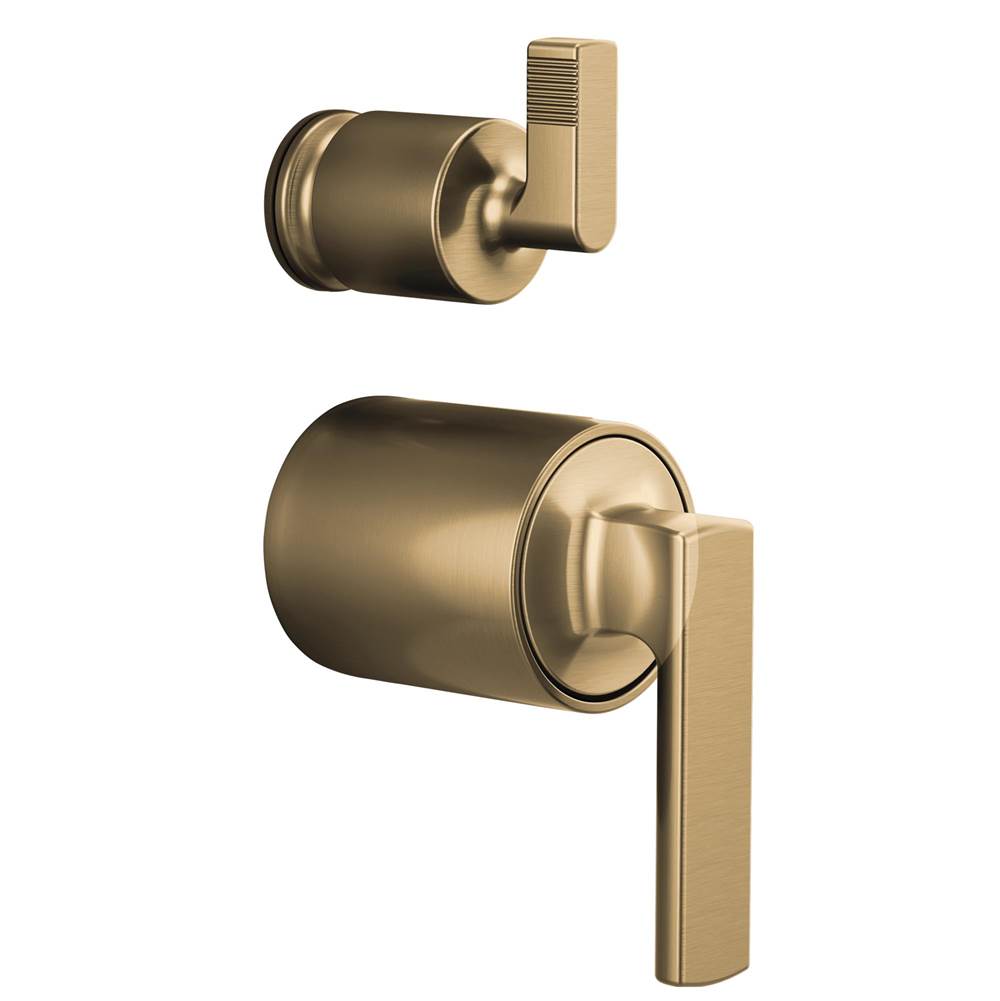 Brizo - Kintsu Pressure Balance Valve with Integrated Diverter Trim Lever Handle Kit - Luxe Gold