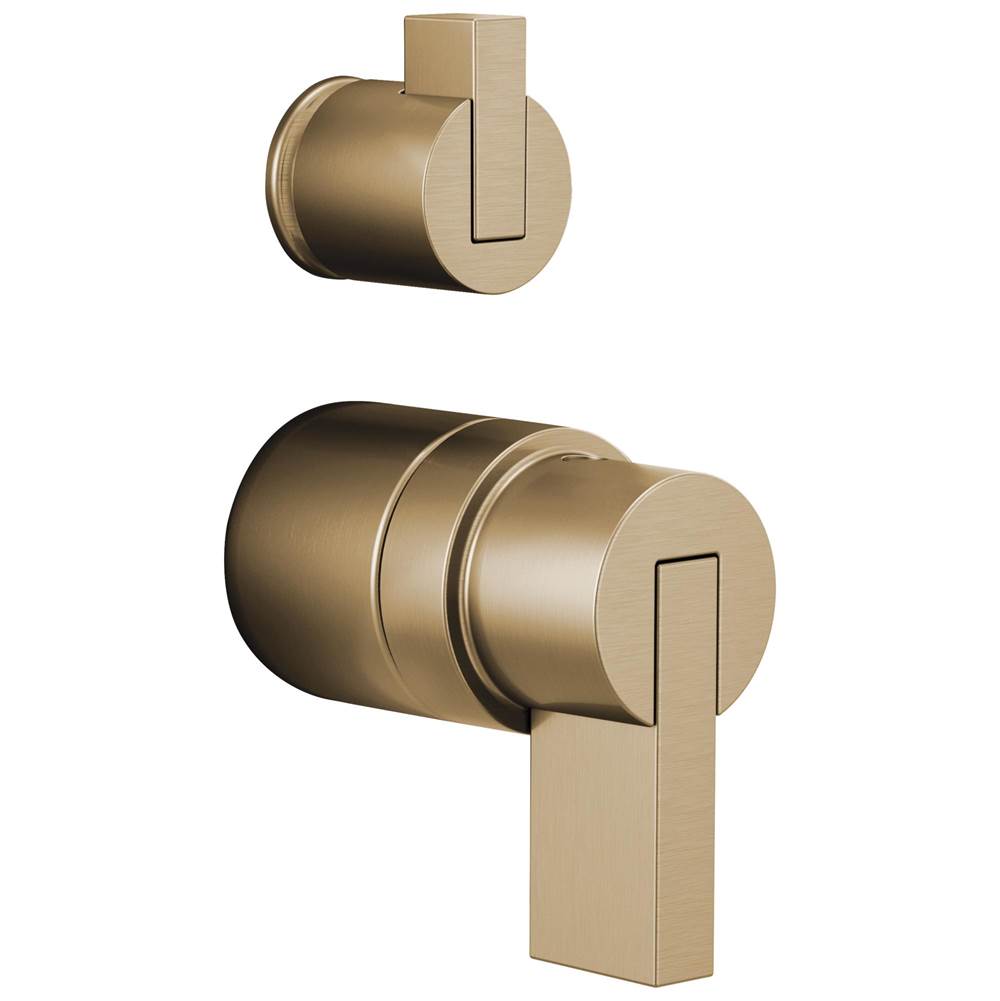 Brizo - Litze Pressure Balance Valve with Integrated Diverter Trim Lever Handle Kit - Luxe Gold