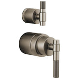 Brizo - Litze Pressure Balance Valve with Integrated Diverter Trim T-Lever Handle Kit - Luxe Nickel