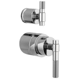Brizo - Litze Pressure Balance Valve with Integrated Diverter Trim T-Lever Handle Kit - Chrome