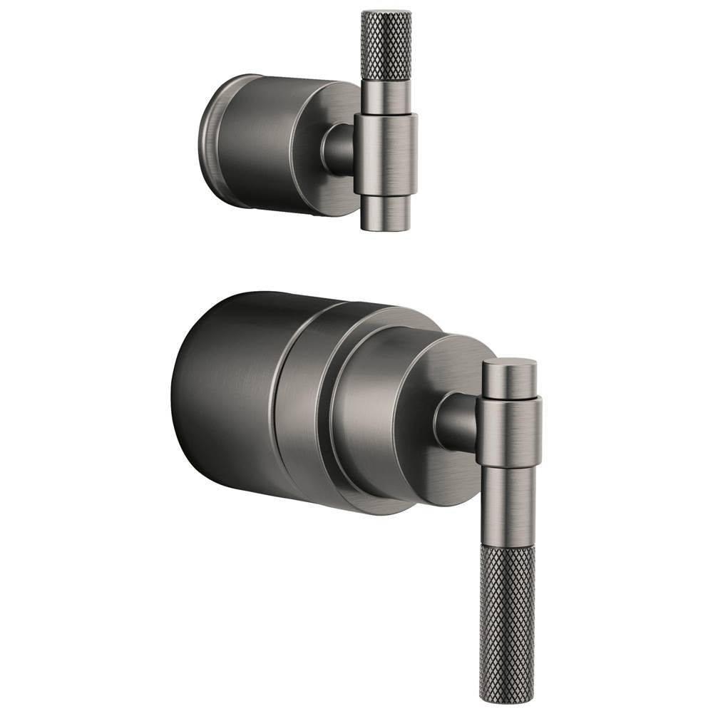 Brizo - Litze Pressure Balance Valve with Integrated Diverter Trim T-Lever Handle Kit - Luxe Steel