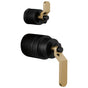 Brizo - Litze Pressure Balance Valve Trim Handle Kit - Industrial Lever - Matte Black With Luxe Gold