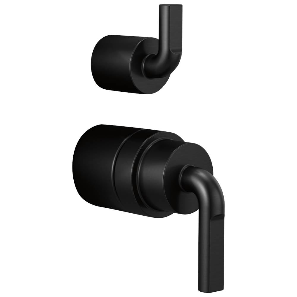 Brizo - Litze Pressure Balance Valve With Diverter Trim Handle Kit - Notch Lever - Matte Black