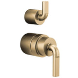 Brizo - Litze Pressure Balance Valve with Integrated Diverter Trim Notch Lever Handle Kit - Luxe Gold