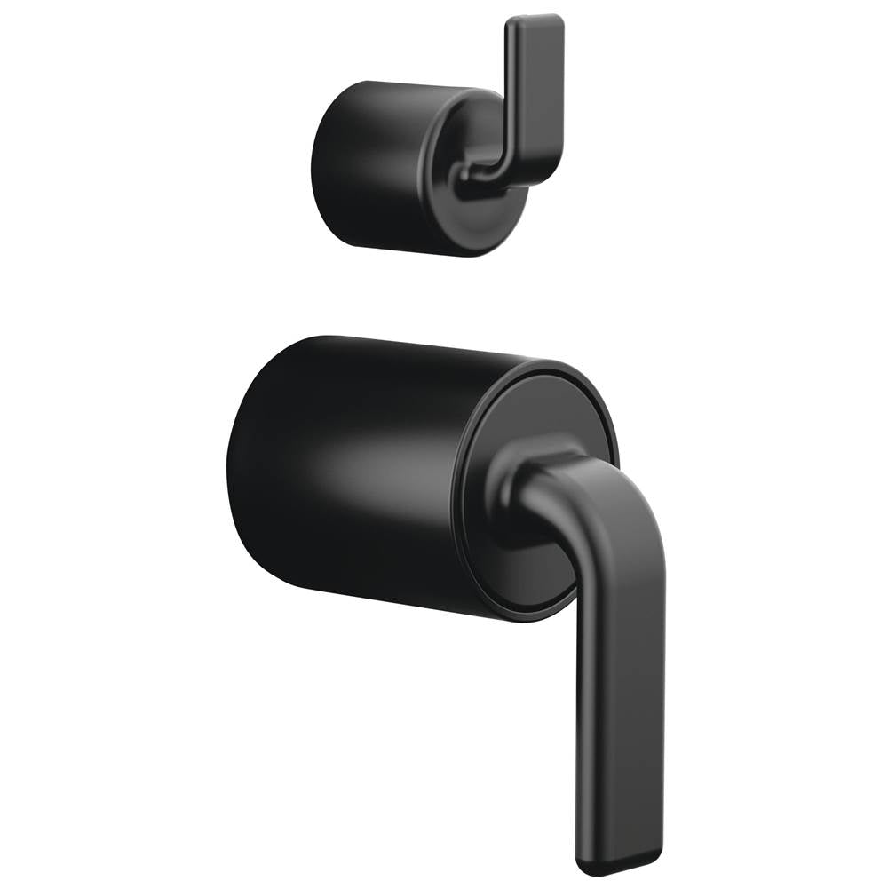 Brizo - AllariaE Pressure Balance Valve with Integrated Diverter Trim Twist Lever Handle Kit - Matte Black
