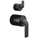 Brizo - AllariaE Pressure Balance Valve with Integrated Diverter Trim Twist Lever Handle Kit - Matte Black