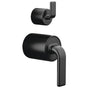 Brizo - AllariaE Pressure Balance Valve with Integrated Diverter Trim Twist Lever Handle Kit - Matte Black