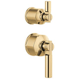 Brizo - Invari Pressure Balance Valve with Integrated Diverter Trim Lever Handle Kit - Polished Gold