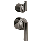 Brizo - LevoirE Pressure Balance Valve with Integrated Diverter Trim Lever Handle Kit - Brilliance Black Onyx