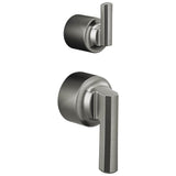 Brizo - LevoirE Pressure Balance Valve with Integrated Diverter Trim Lever Handle Kit - Luxe Steel