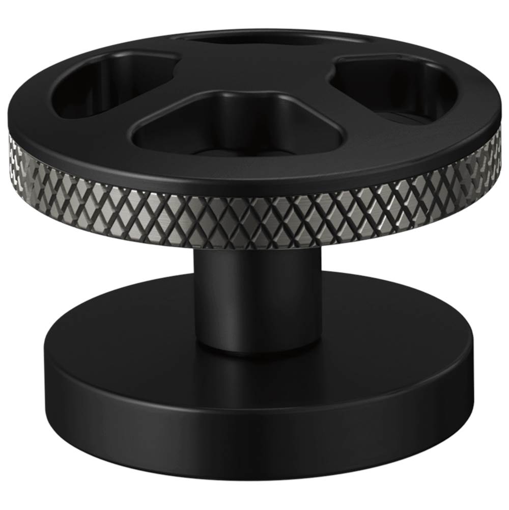 Brizo - Litze Widespread Handle Kit - Wheel - Matte Black With Luxe Steel