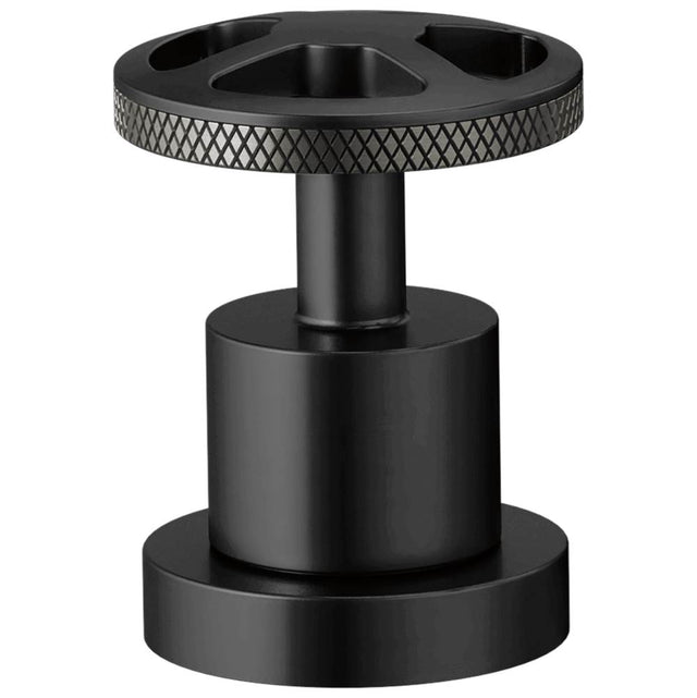 Brizo - Litze Roman Tub Handle Kit - Wheel - Matte Black With Luxe Steel