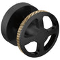 Brizo - Litze Two-Handle Wall Mount Tub Filler Handle Kit - Wheel - Matte Black With Luxe Gold