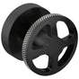 Brizo - Litze Two-Handle Wall Mount Tub Filler Handle Kit - Wheel - Matte Black With Luxe Steel