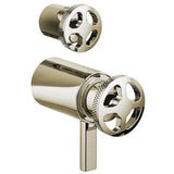 Brizo - Litze TempAssure Thermostatic Valve with Integrated Diverter Wheel Handle Kit - Polished Nickel