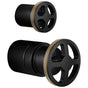 Brizo - Litze Pressure Balance Valve With Diverter Trim Handle Kit - Wheel - Matte Black With Luxe Gold