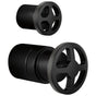 Brizo - Litze Pressure Balance Valve With Diverter Trim Handle Kit - Wheel - Matte Black With Luxe Steel