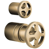 Brizo - Litze Pressure Balance Valve with Integrated Diverter Trim Wheel Handle Kit - Luxe Gold