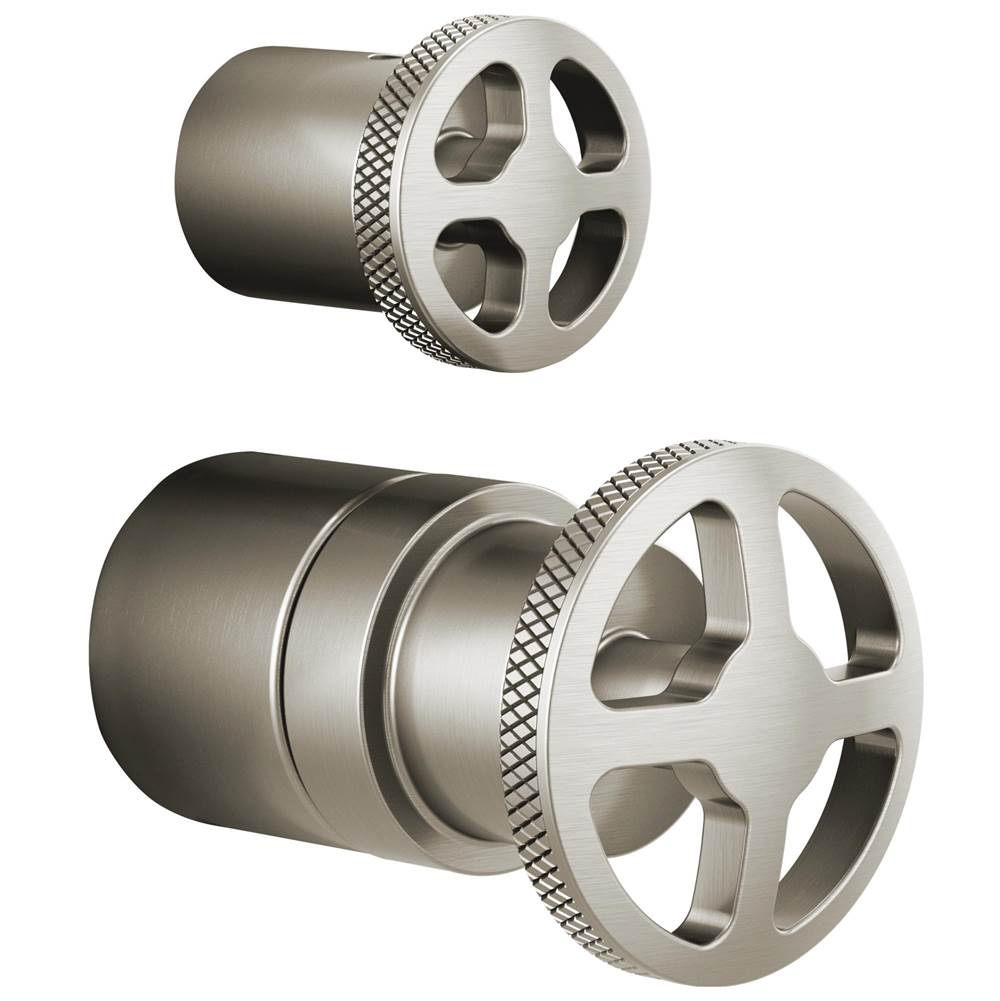 Brizo - Litze Pressure Balance Valve with Integrated Diverter Trim Wheel Handle Kit - Luxe Nickel