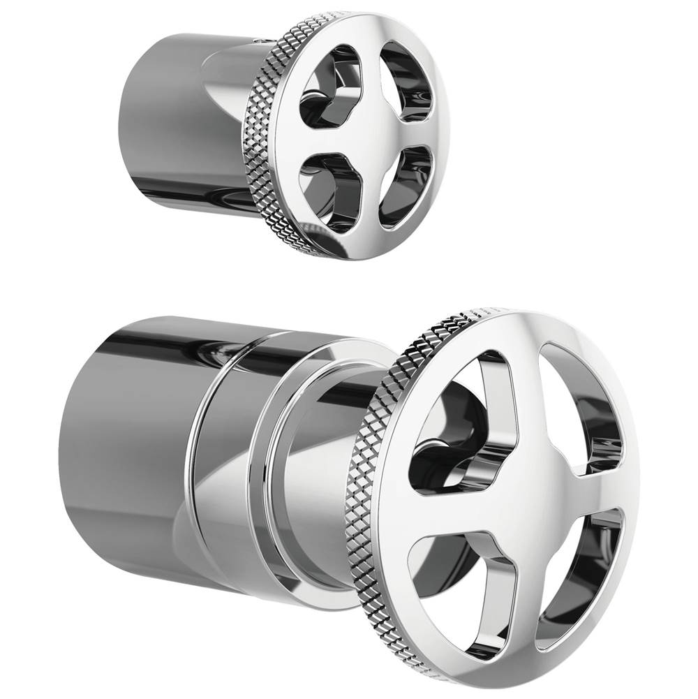 Brizo - Litze Pressure Balance Valve with Integrated Diverter Trim Wheel Handle Kit - Chrome