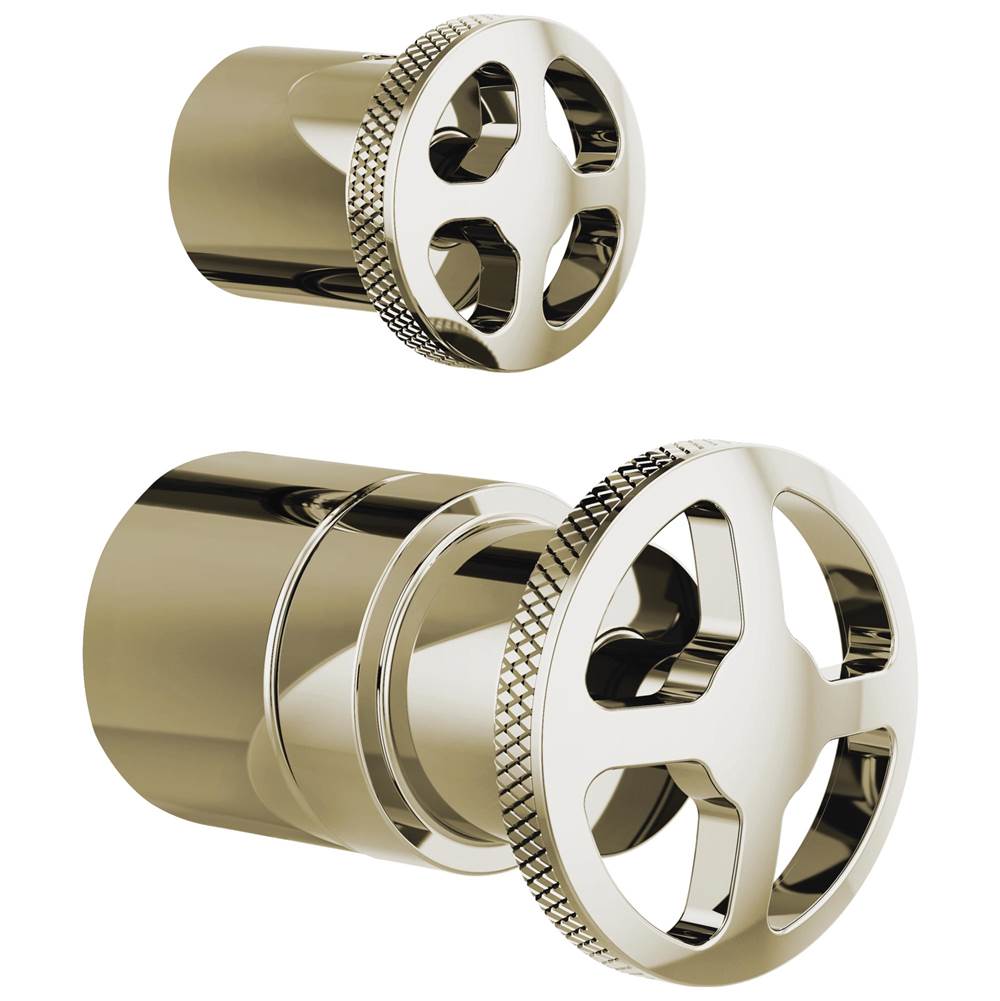 Brizo - Litze Pressure Balance Valve with Integrated Diverter Trim Wheel Handle Kit - Polished Nickel